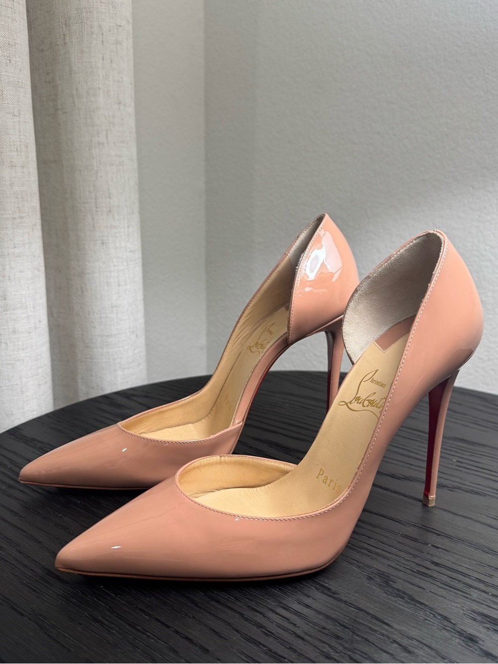 Christian Louboutin Iriza 100 Pumps Patent Nude 37